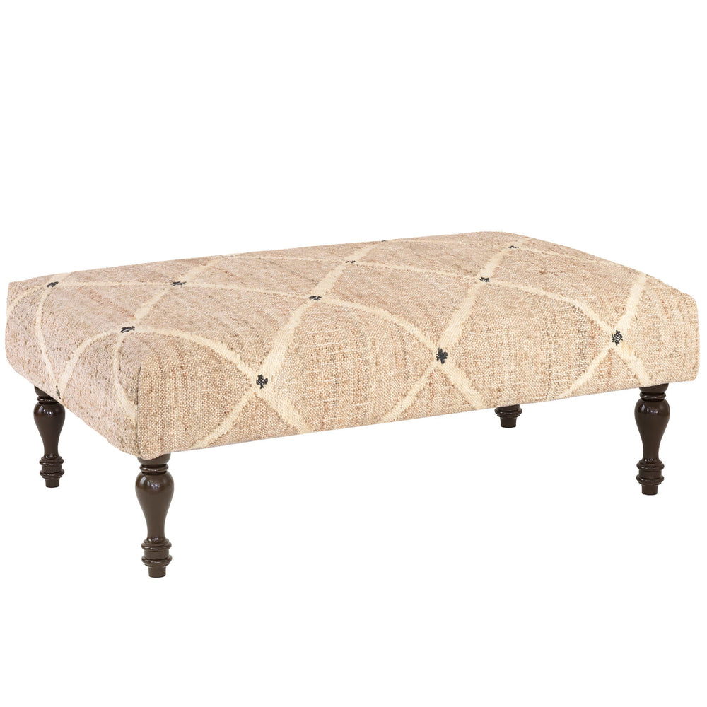 Kali Natural Custom Rug Ottoman | Natural