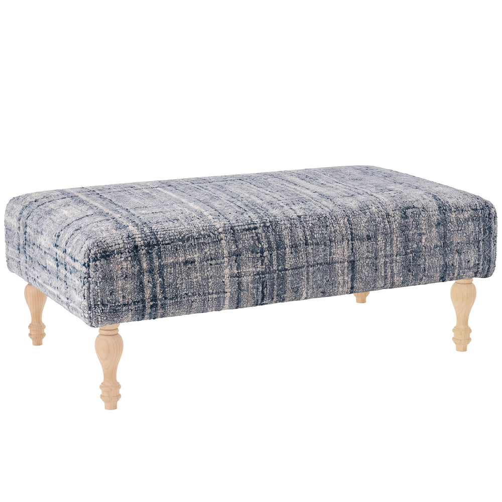 Harris Rug Ottoman | Blue/Ivory