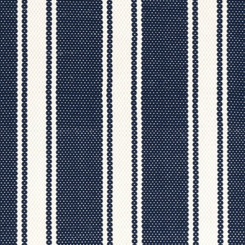 Maysville Stripe Woven Indoor/Outdoor Custom Rug Swatch | Navy