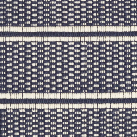 Archer Navy Handwoven Cotton Rug Swatch