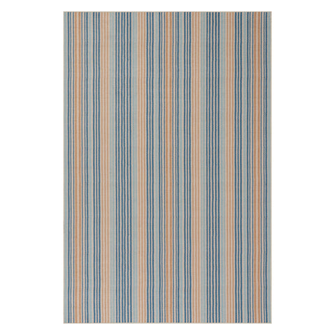 Stockholm Striped Machine Washable Rug | Blue
