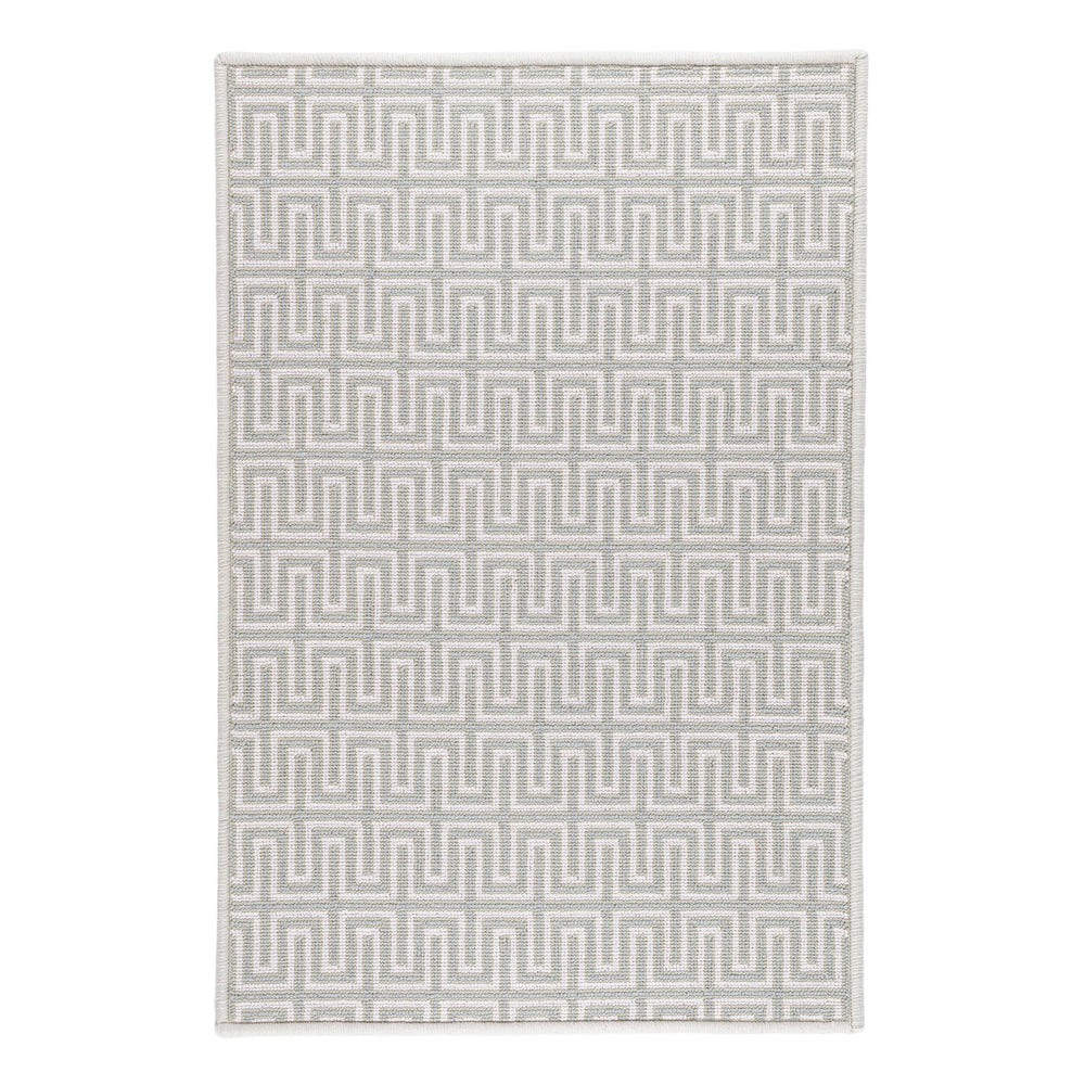 Maze Woven Wool Custom Rug | Pale Blue