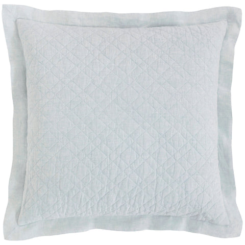 Washed Linen Sky Quilted Sham