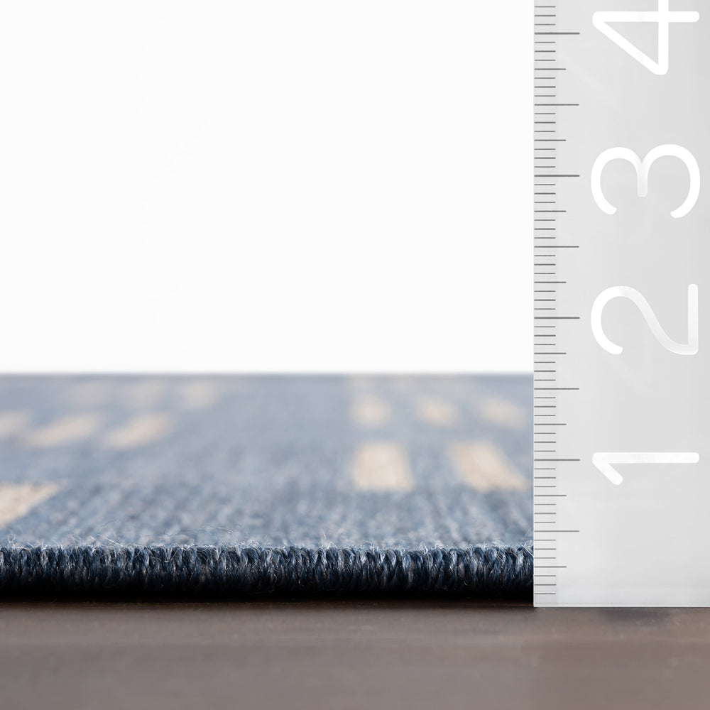Ondine Coastal Indoor/Outdoor Custom Rug | Blue