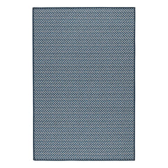 Herringbone Machine Washable Rug | Navy