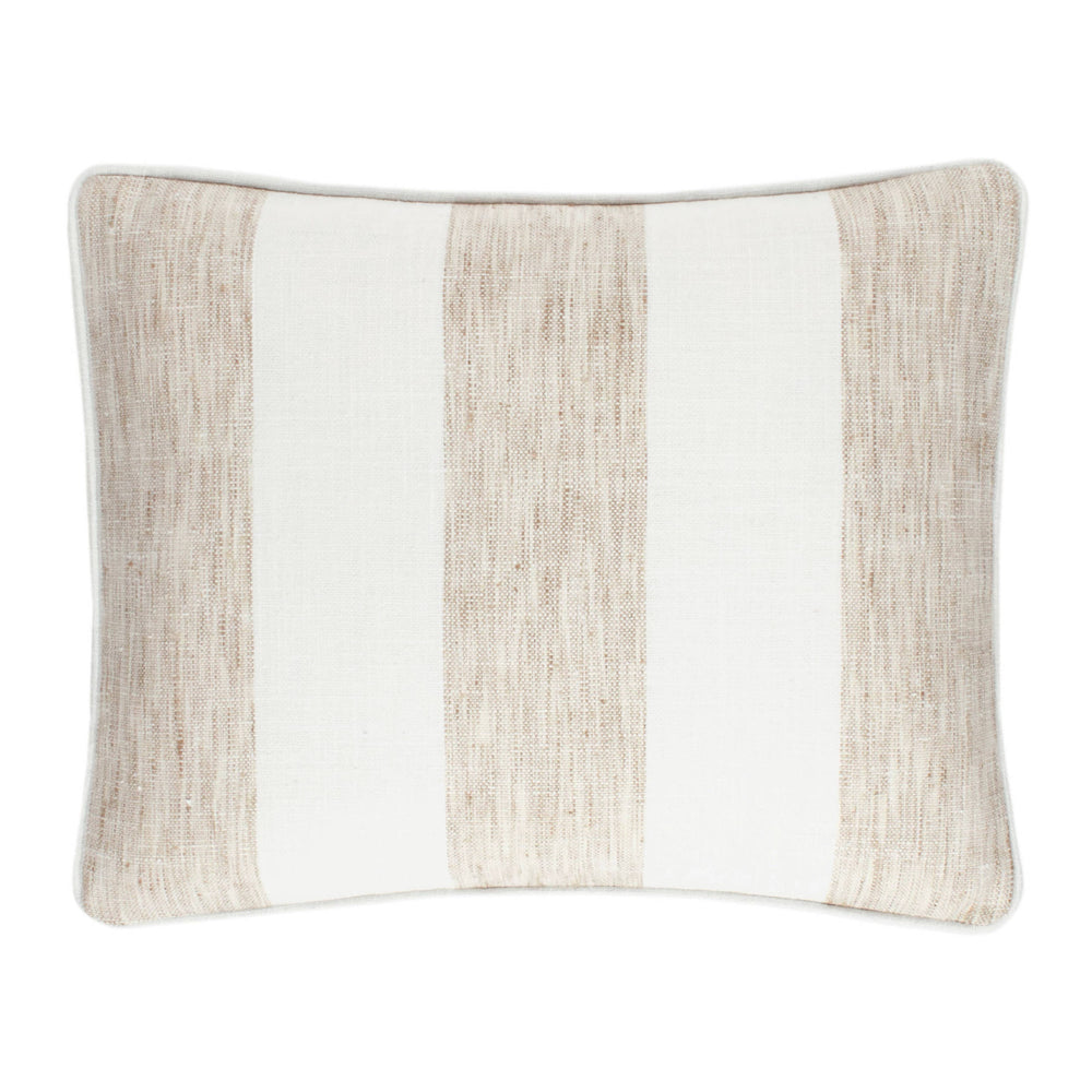 Awning Stripe Indoor/Outdoor Decorative Pillow Cover | Natural