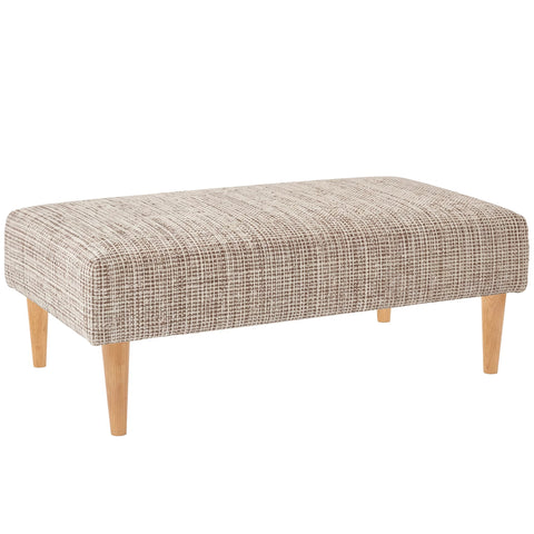 Marled Rug Ottoman | Brown