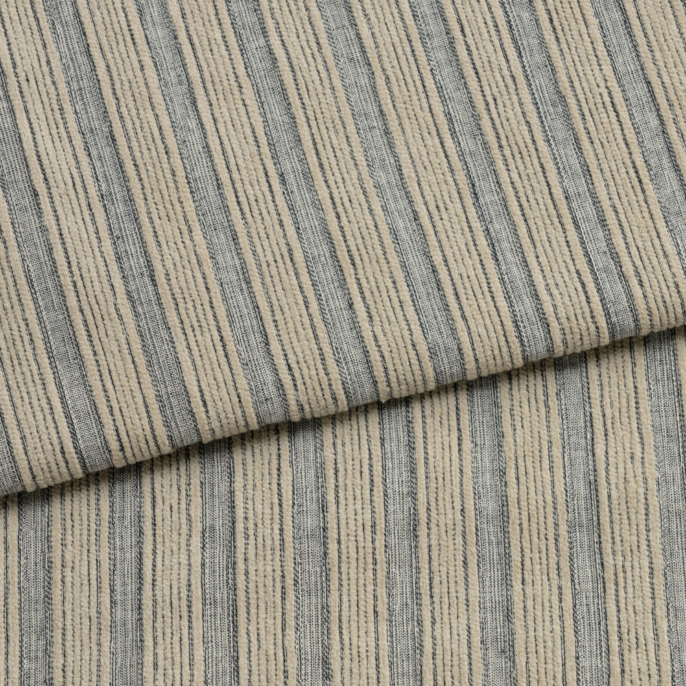 Blythe Stripe Chenille Duvet Cover | Navy