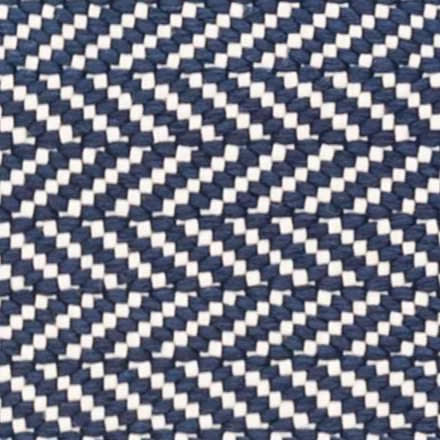 Herringbone Handwoven Indoor/Outdoor Rug Swatch | Navy/Ivory