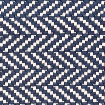 Herringbone Navy/Ivory Handwoven Indoor/Outdoor Rug Swatch