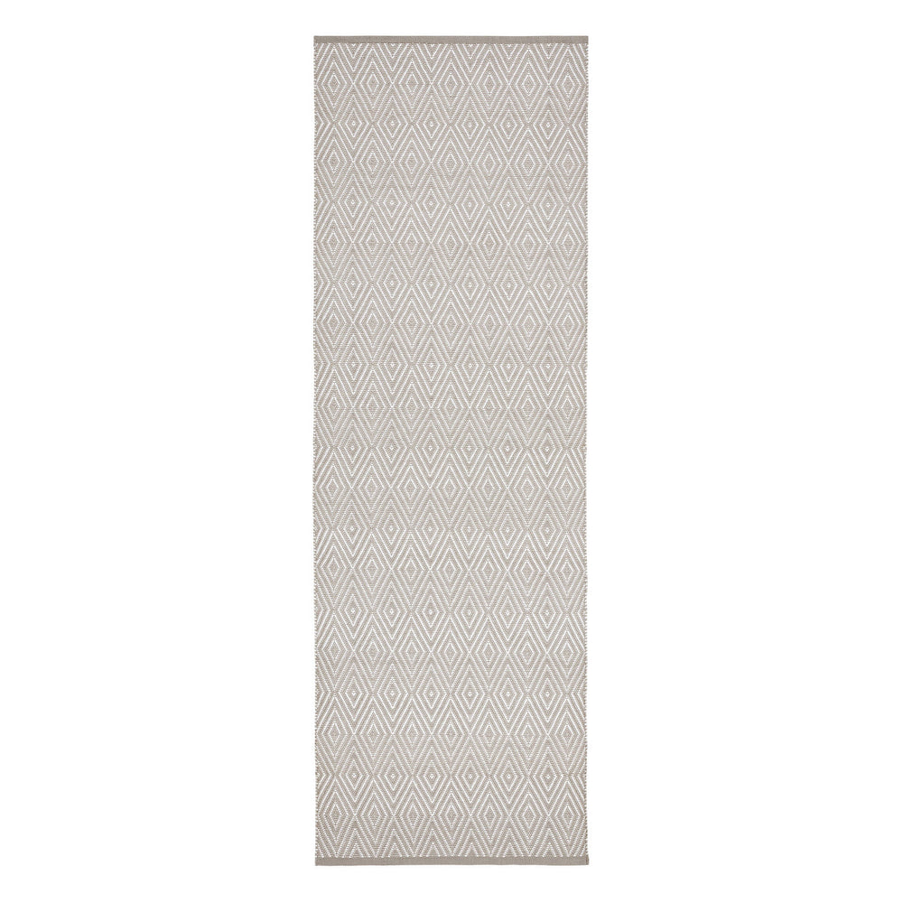 Diamond Handwoven Indoor/Outdoor Rug | Platinum/White