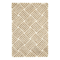 Layers Ochre Hand Hooked Wool Rug