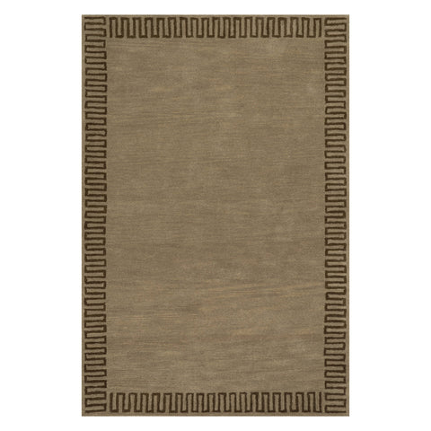 Taya Modern Bordered Rug | Brown