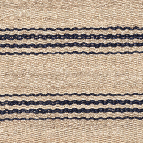 Jute Ticking Indigo Handwoven Rug Swatch