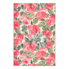 Pretty Peonies Machine Washable Rug | Multi