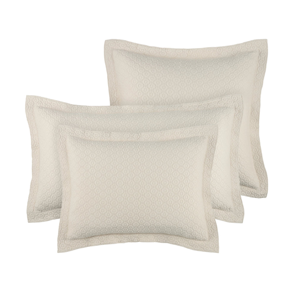 Intaglio Matelasse Sham | Ivory