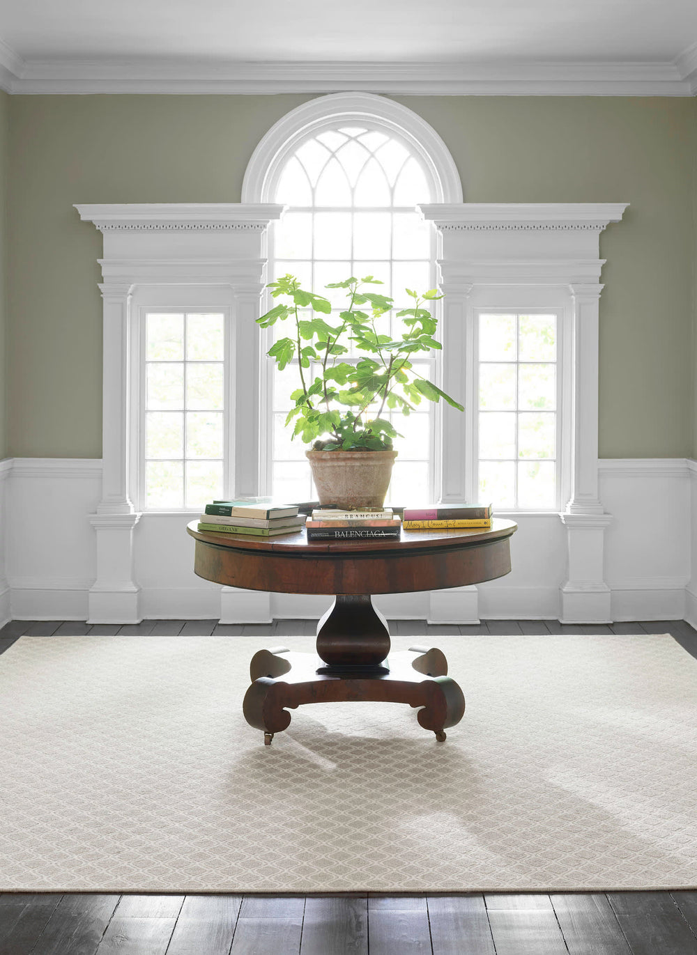 Jude Woven Wool Custom Rug | Dove Grey