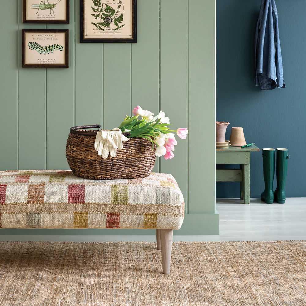 Mosaic Multi Custom Rug Ottoman | Multicolored