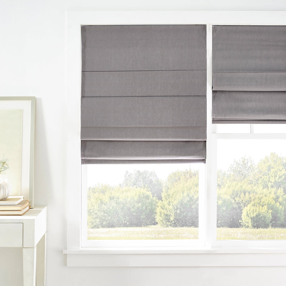 Textured Cordless Roman Shade | Grey