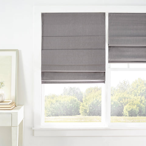 Textured Cordless Roman Grey Shade