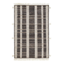 Tory Hand Knotted Wool Rug | Grey/Ivory