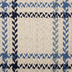 Rhona Plaid Woven Wool Custom Rug Swatch | Blue
