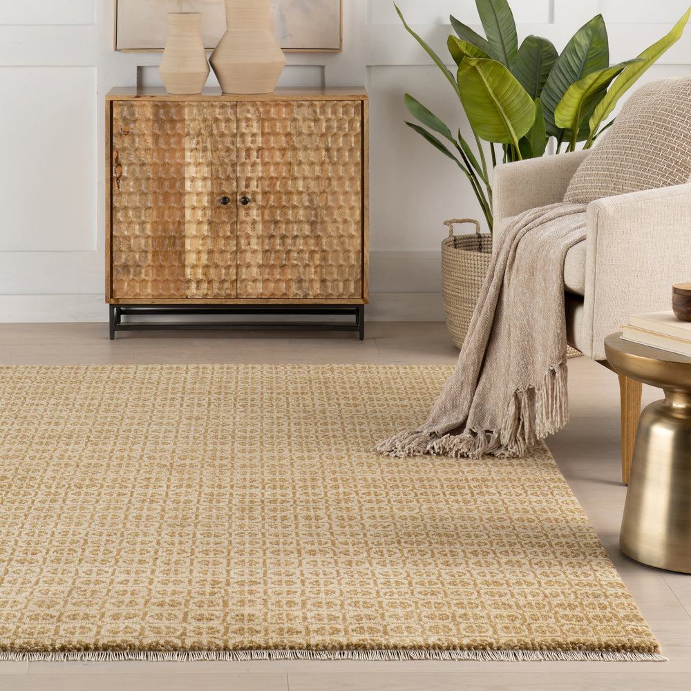 Tullie Hand Knotted Wool Rug Swatch | Ochre