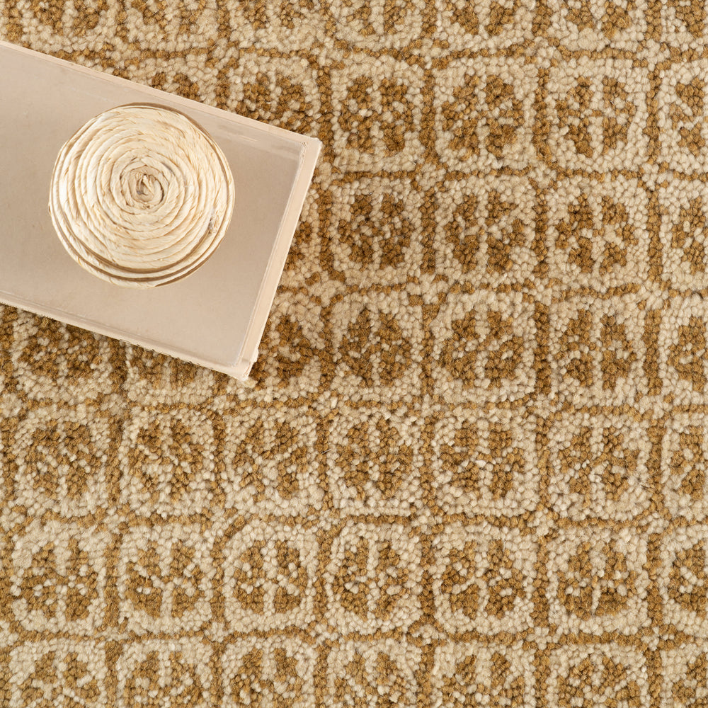 Tullie Hand Knotted Wool Rug Swatch | Ochre
