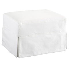 White Saybrook Slipcovered Ottoman