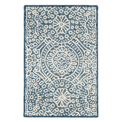 Temple Hand Micro Hooked Wool Custom Rug | Ink