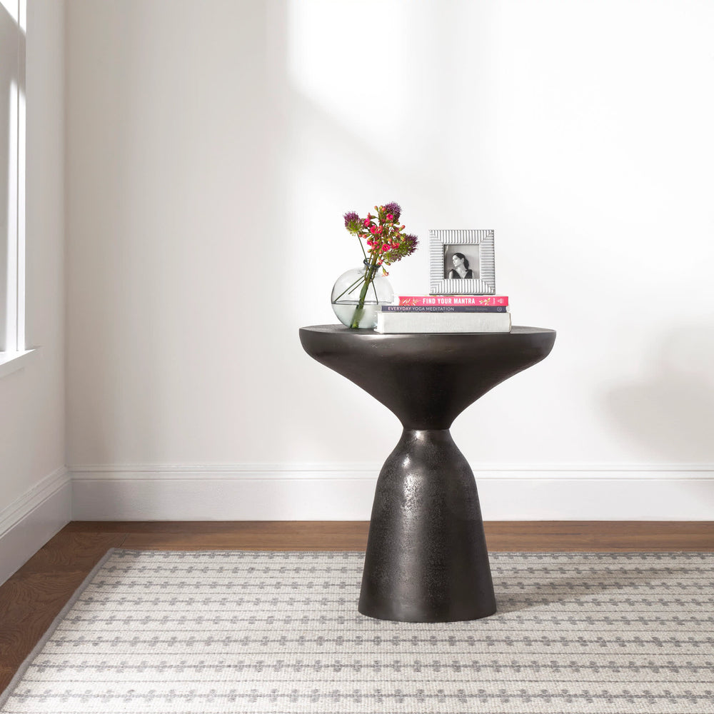 Tailor Stripe Woven Wool Custom Rug | Charcoal