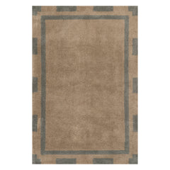 Orlina Scandinavian Bordered Cotton Rug | Grey
