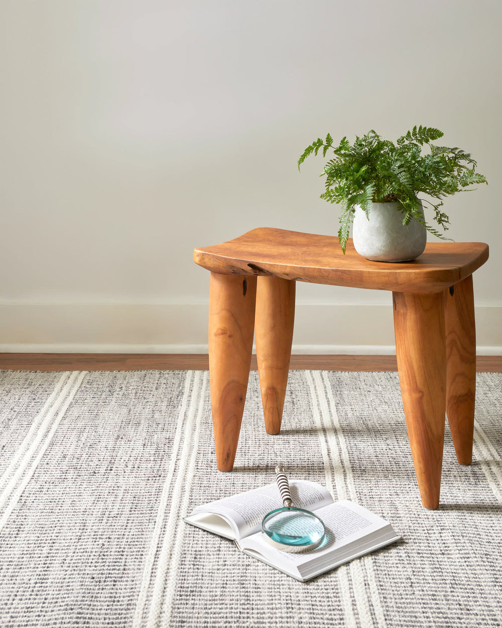 Malta Handwoven Wool Rug | Grey