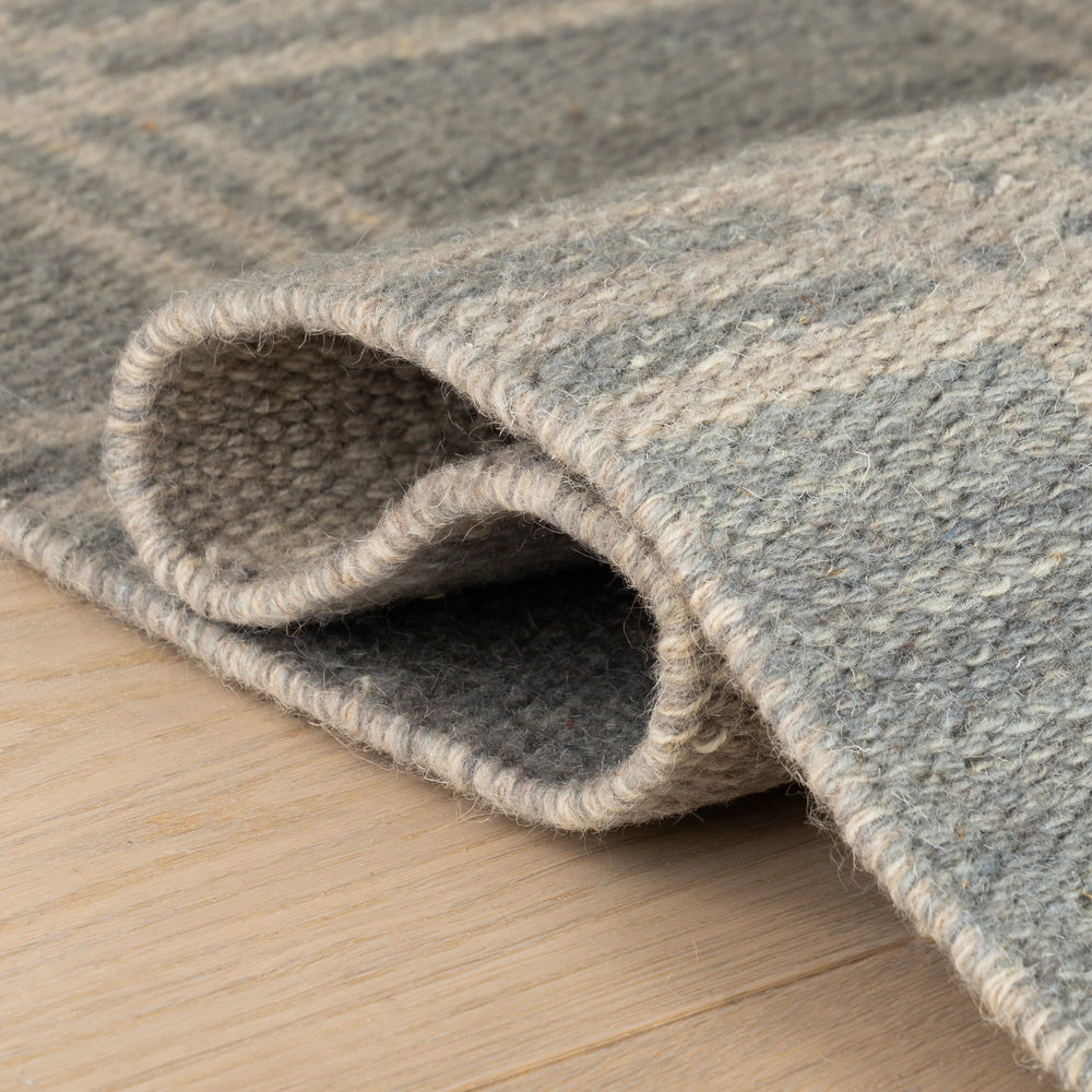 Mason Hand Woven Wool Rug | Slate Blue