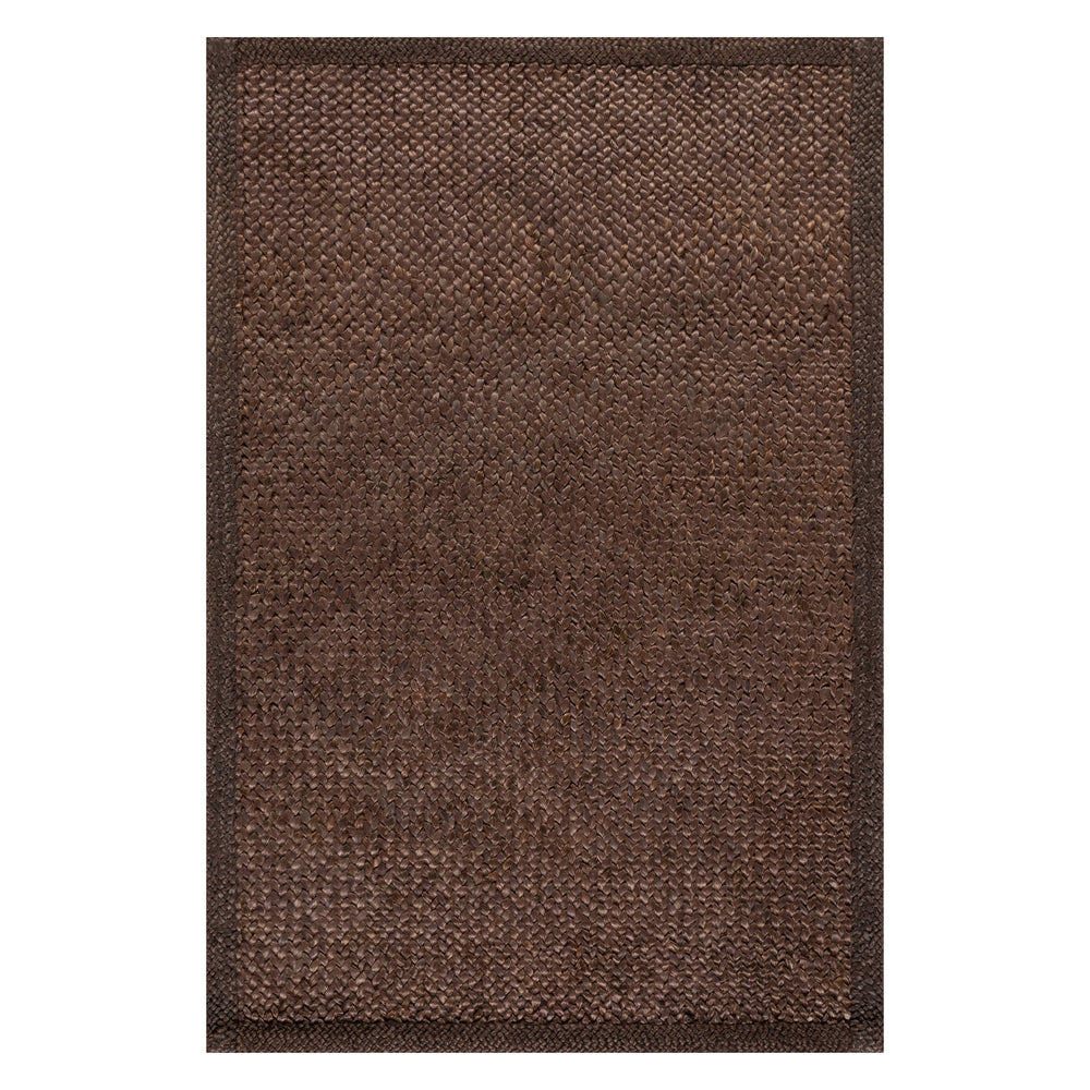 Thale Textured Handmade Jute Rug | Chocolate Brown