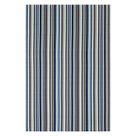 Westbrook Stripe Handwoven Indoor/Outdoor Rug | Blue