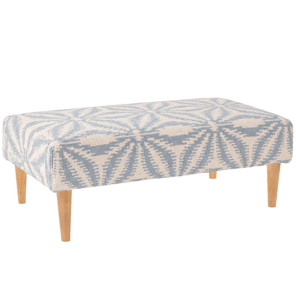 Aster Rug Ottoman | Sky