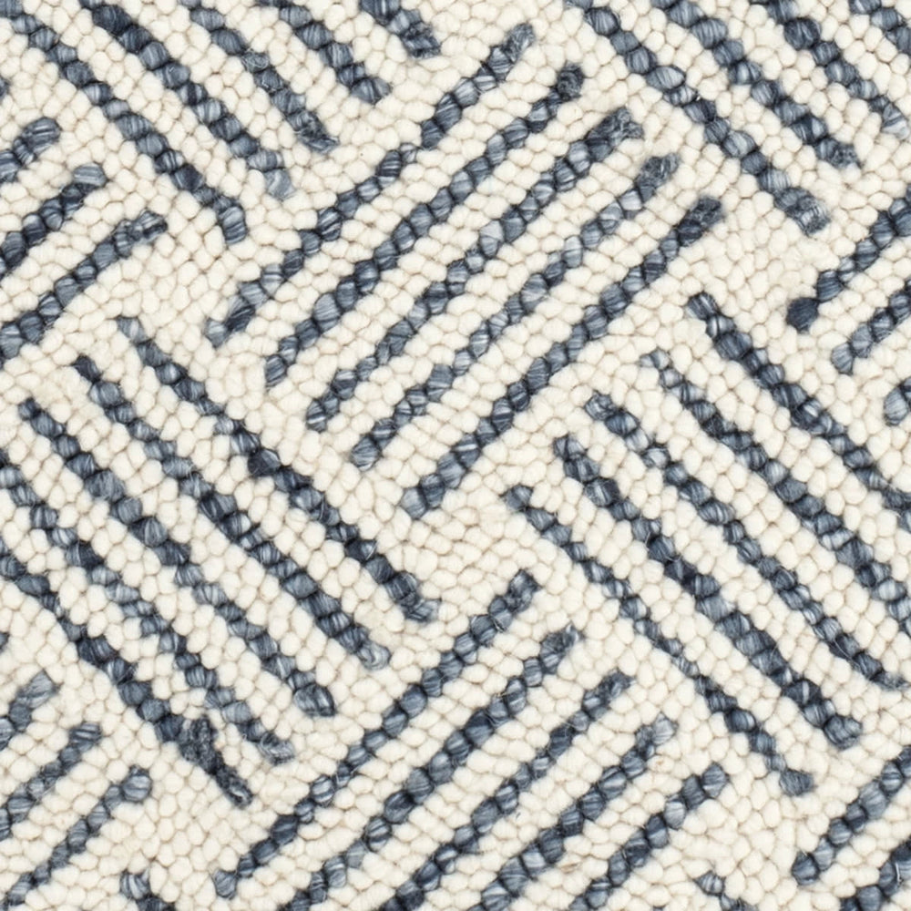 Layers Hand Hooked Wool Rug Swatch | Indigo