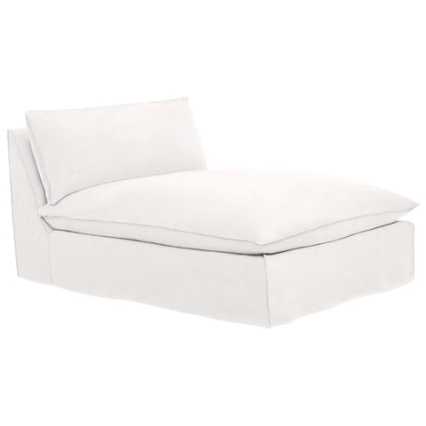 White Hollingsworth Slipcovered Chaise