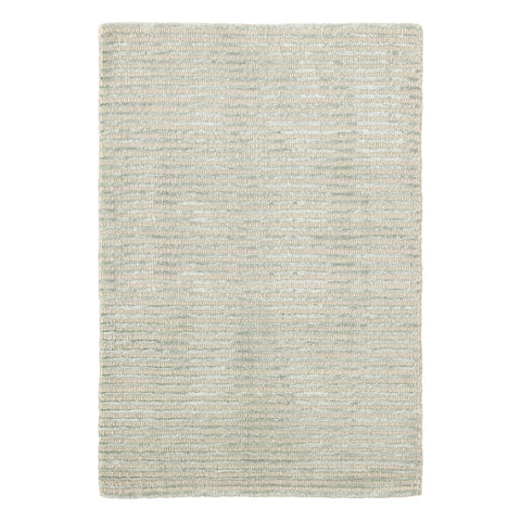 Cut Stripe Ocean Hand Knotted Viscose/Wool Rug