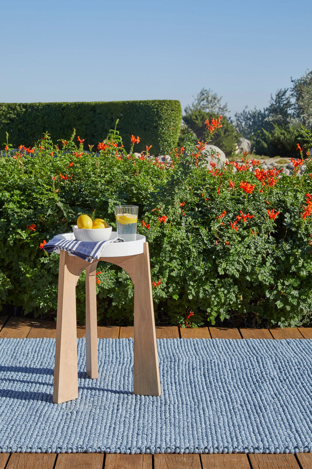 Veranda Handwoven Performance Rug | Denim