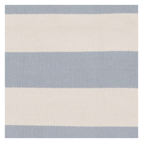 Banks Stripe Handwoven Indoor/Outdoor Rug Swatch | Swedish Blue