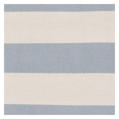 Banks Stripe Handwoven Indoor/Outdoor Rug Swatch | Swedish Blue