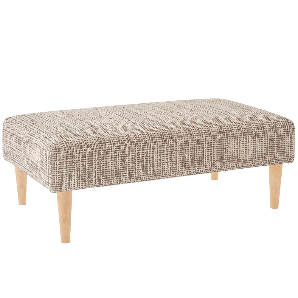 Marled Rug Ottoman | Brown