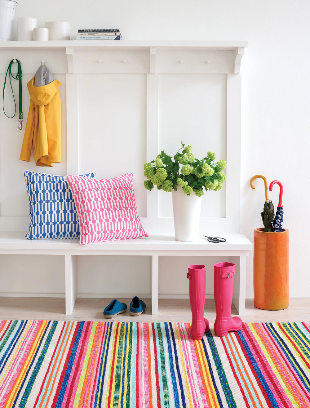 Bright Stripe Handwoven Indoor/Outdoor Rug | Multi