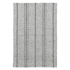 Melange Stripe Grey/Black Handwoven Indoor/Outdoor Rug