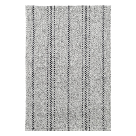 Melange Stripe Handwoven Indoor/Outdoor Rug | Grey/Black
