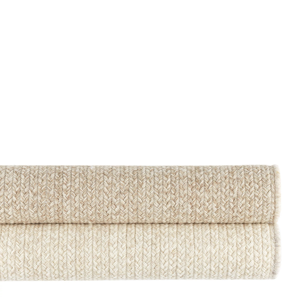 Merrill Woven Wool Custom Rug | Ivory