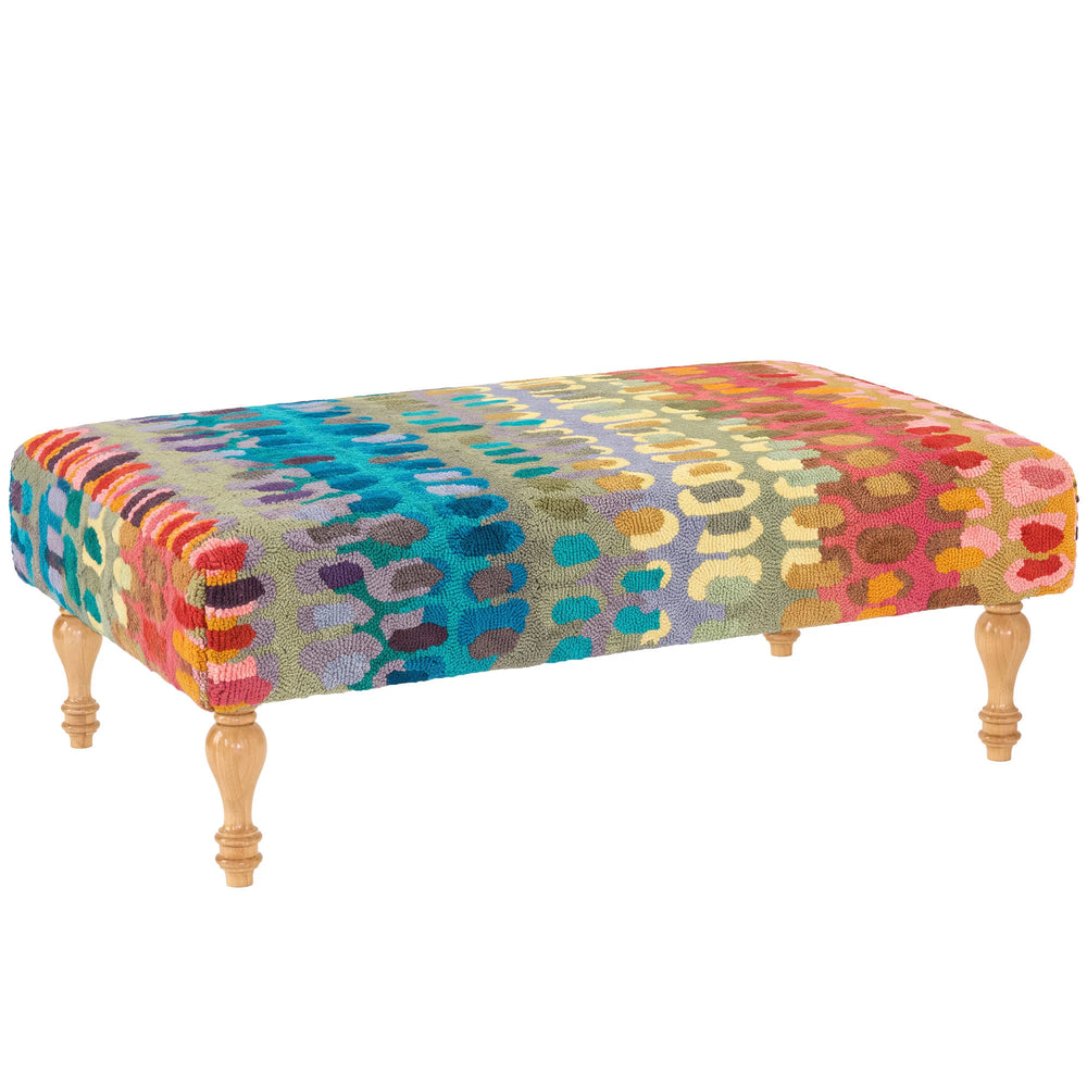 Paint Chip Rug Ottoman | Multi