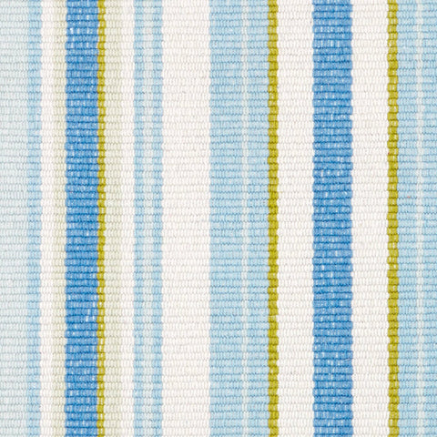 Daphne Stripe French Blue Handwoven Cotton Rug Swatch